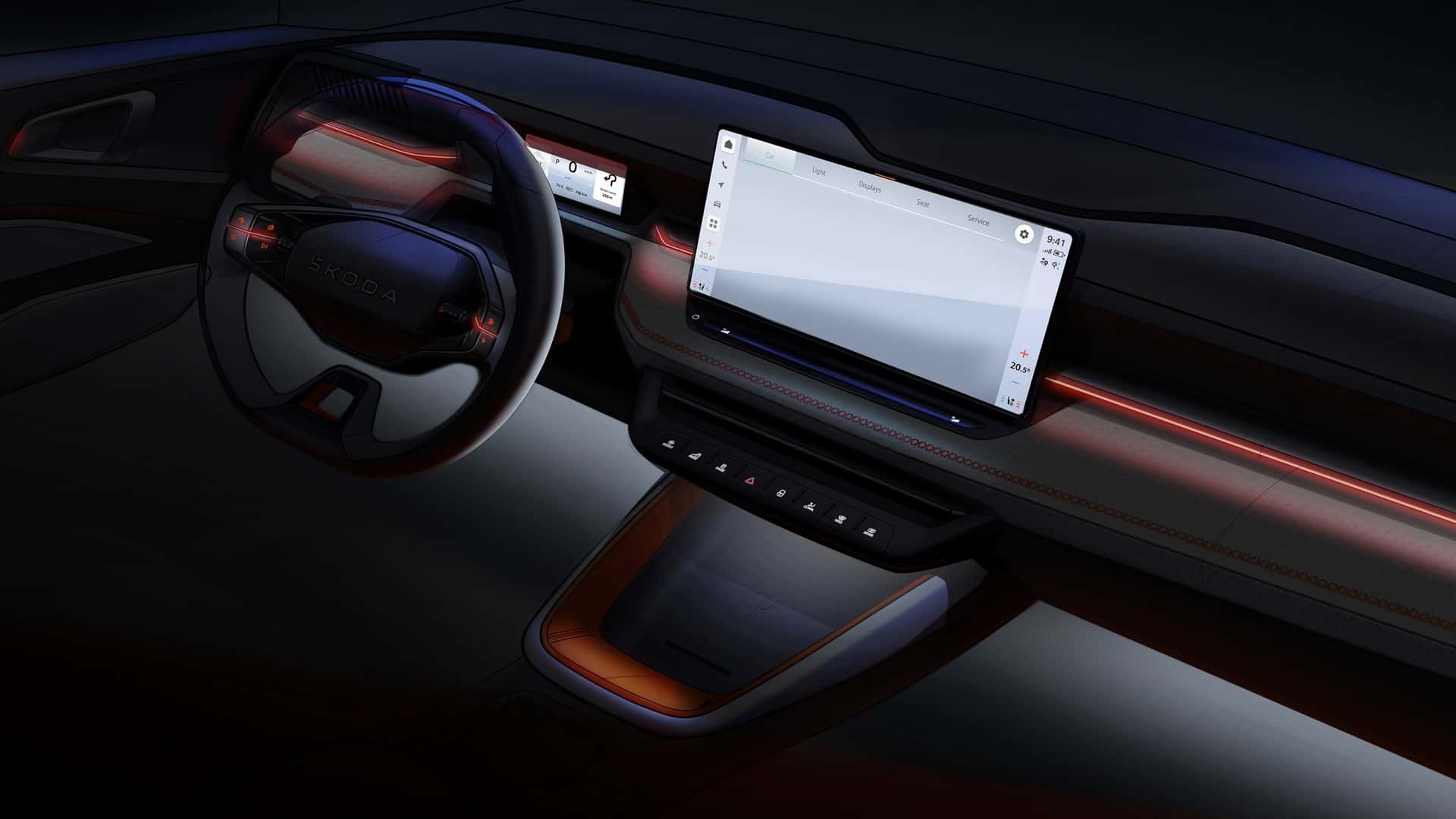 Skoda’nın kompakt SUV modelinin iç mekanı bu şekilde olacak.