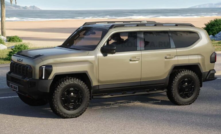 Kia Tasman, SUV gövdesiyle bu şekilde görünebilir, Land Cruiser için güçlü bir rakip olabilir.
