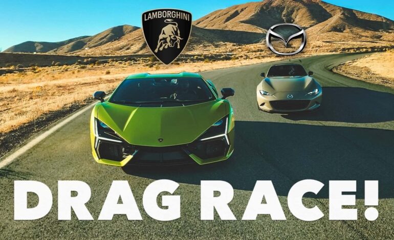 Miata ve Lamborghini Arasında İlginç Bir Drag Yarışı