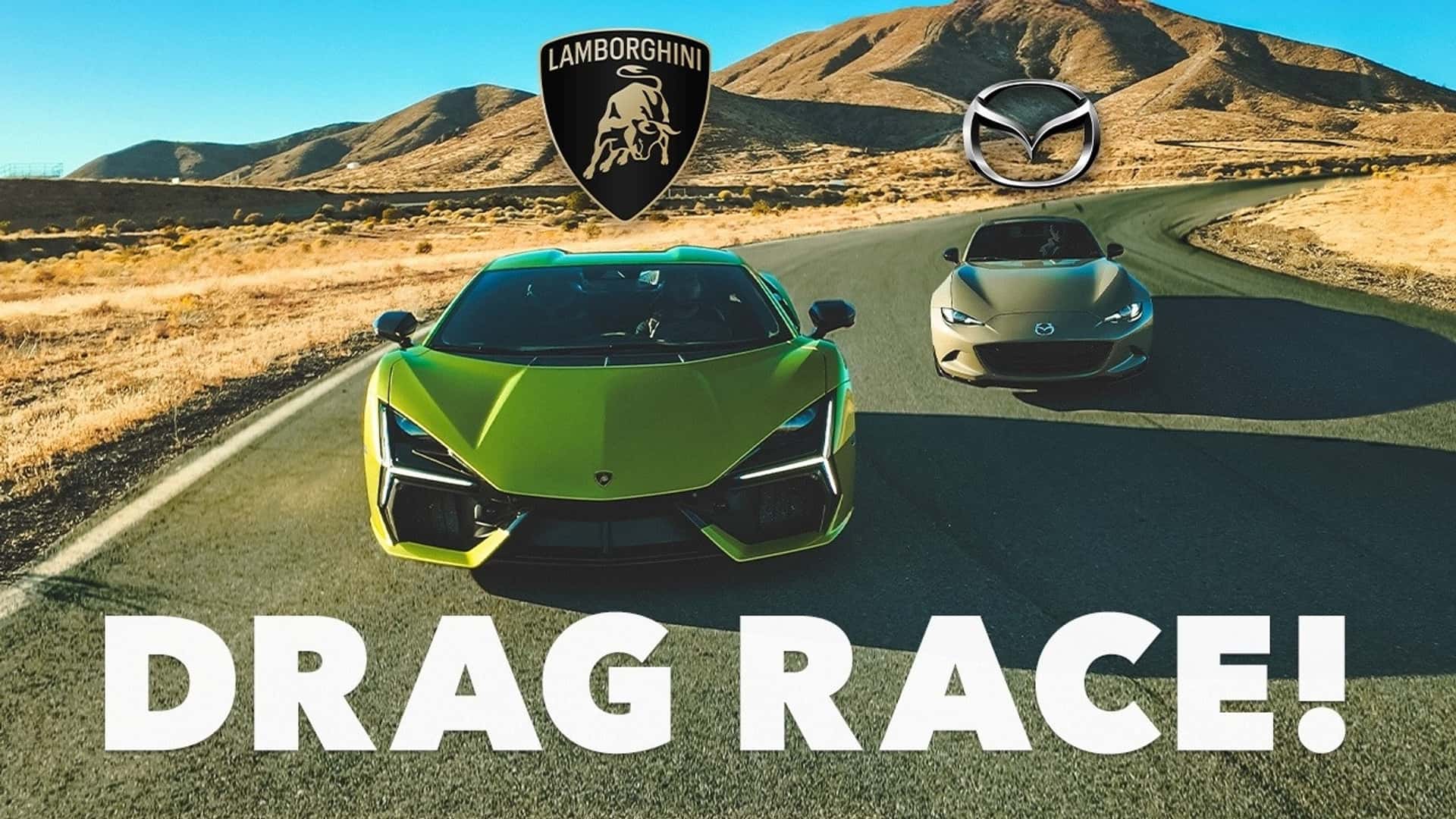 Miata ve Lamborghini Arasında İlginç Bir Drag Yarışı