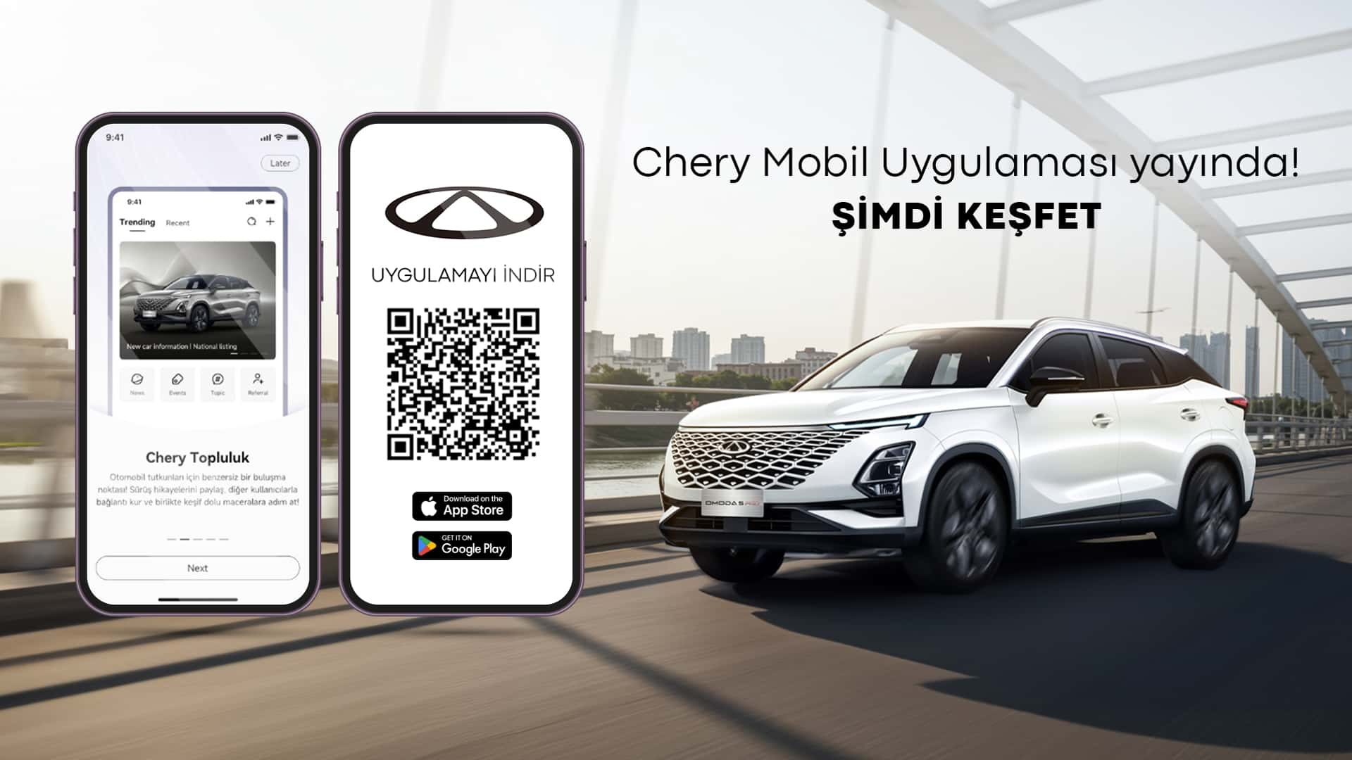 Chery Türkiye’nin mobil uygulaması artık indirilebilir!