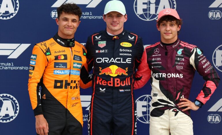 Verstappen pole pozisyonunu kazanırken, Norris ikinci sırayı aldı.